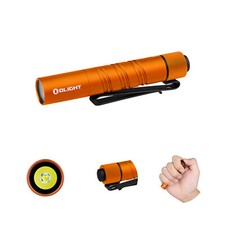 OLIGHT I3T 2 EOS Mini 200LM Flashlight AAA Dual Tail Switch Orange Hiking