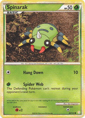 Pokemon HeartGold SoulSilver Card 83/123 Spinarak - Picture 1 of 1