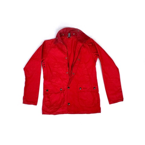 Barbour bedale giacca cotone rosso lavato uomo piccola S