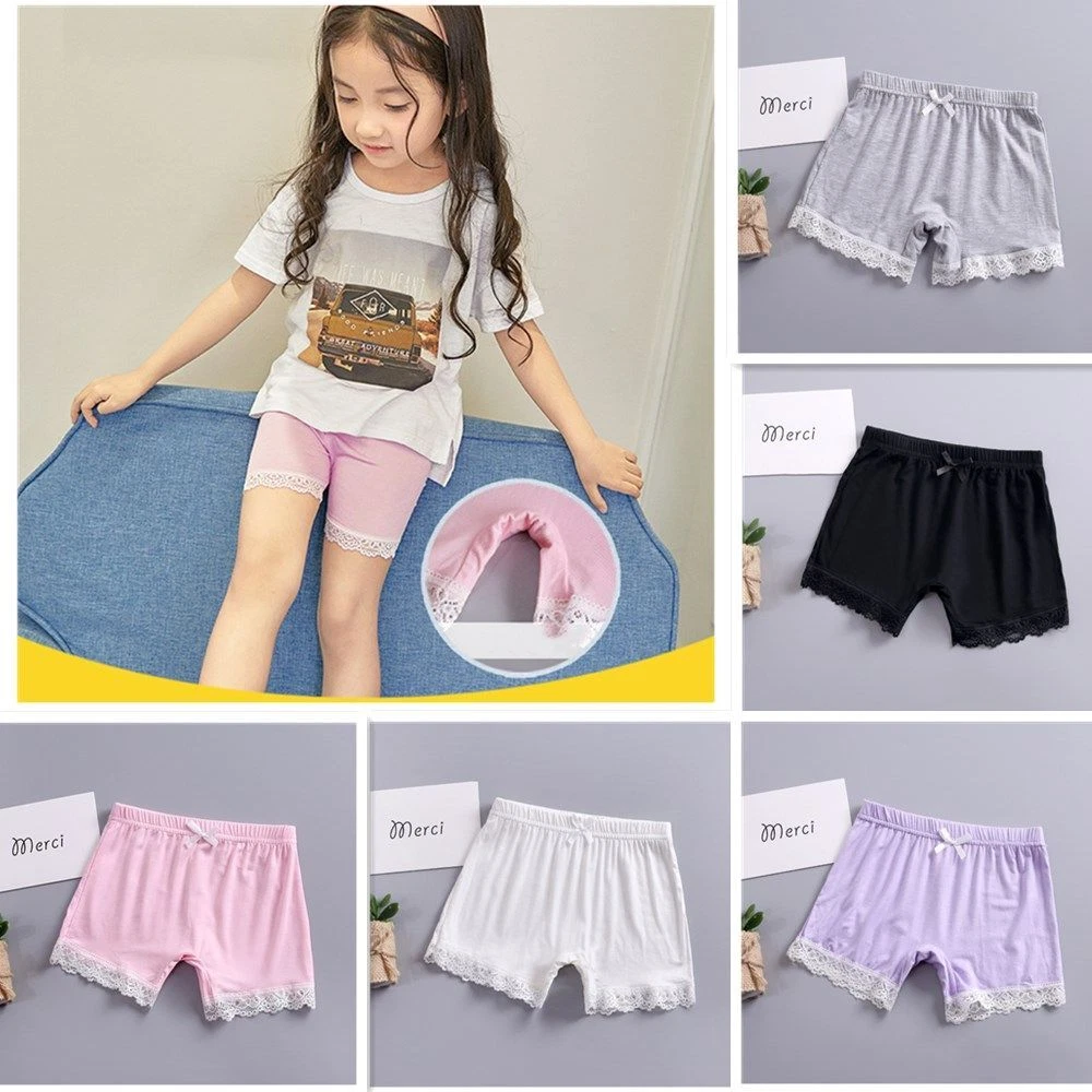 3-12 Years Old Under Dress Shorts Girls Lace Shorts Bike Shorts