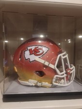 RARE PATRICK MAHOMES AUTOGRAPH HELMET WITH LIGHT UP CASE! 
