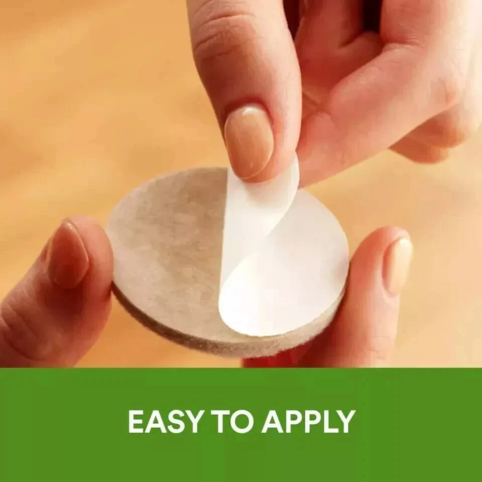 162 Protectores de piso de madera dura mesa fieltro pies almohadillas muebles silla patas deslizadores Foto 3 de 4