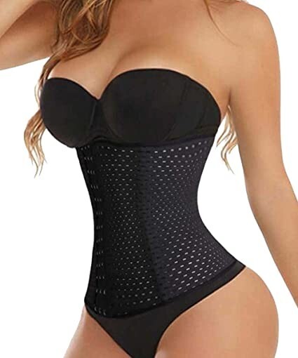 Latex Corset Waist Trainer with Zipper for Slimming Underbust Body Shaper-image
