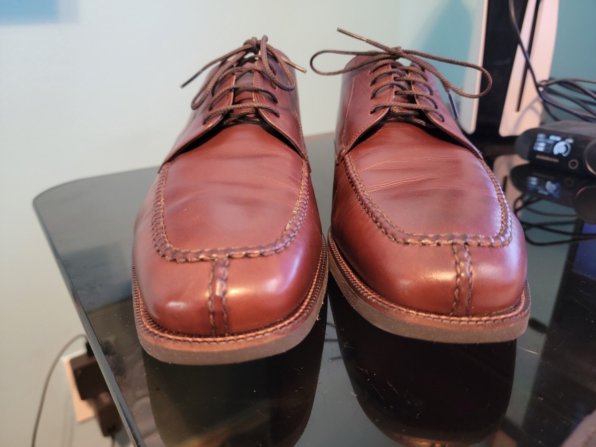 Neil M. Mens Dress Shoe 12 D Brown Leather Upper USA Pre-owned Neil M. Brown Leather Oxford Dress Shoes Men main image 4