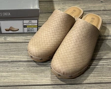 Falls Creek Women’s Willa Blush Woven Heel Clog Shoe Size 10 Y2K