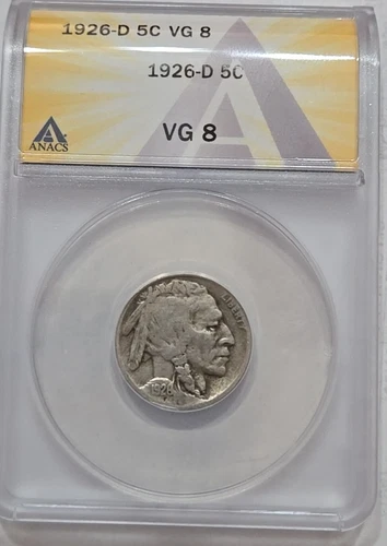 1926 d buffalo nickel VG 8 Anacs