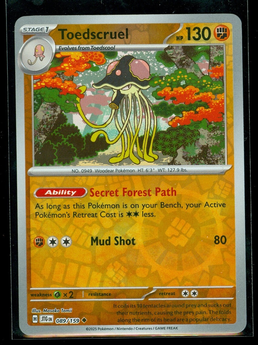 Pokemon TOEDSCRUEL 089/159 Journey Together Rev Holo - MINT