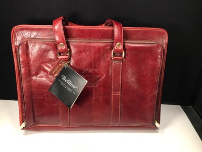 bellino leather briefcase