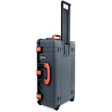 Charcoal  Orange Pelican 1595 Air case No Foam. With wheels.