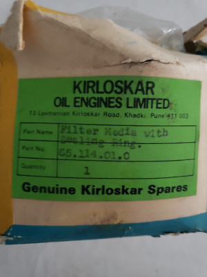 GENUINE KIRLOSKAR PARTS - NOS Filter Media w/ sealing ring 65.114.01.0