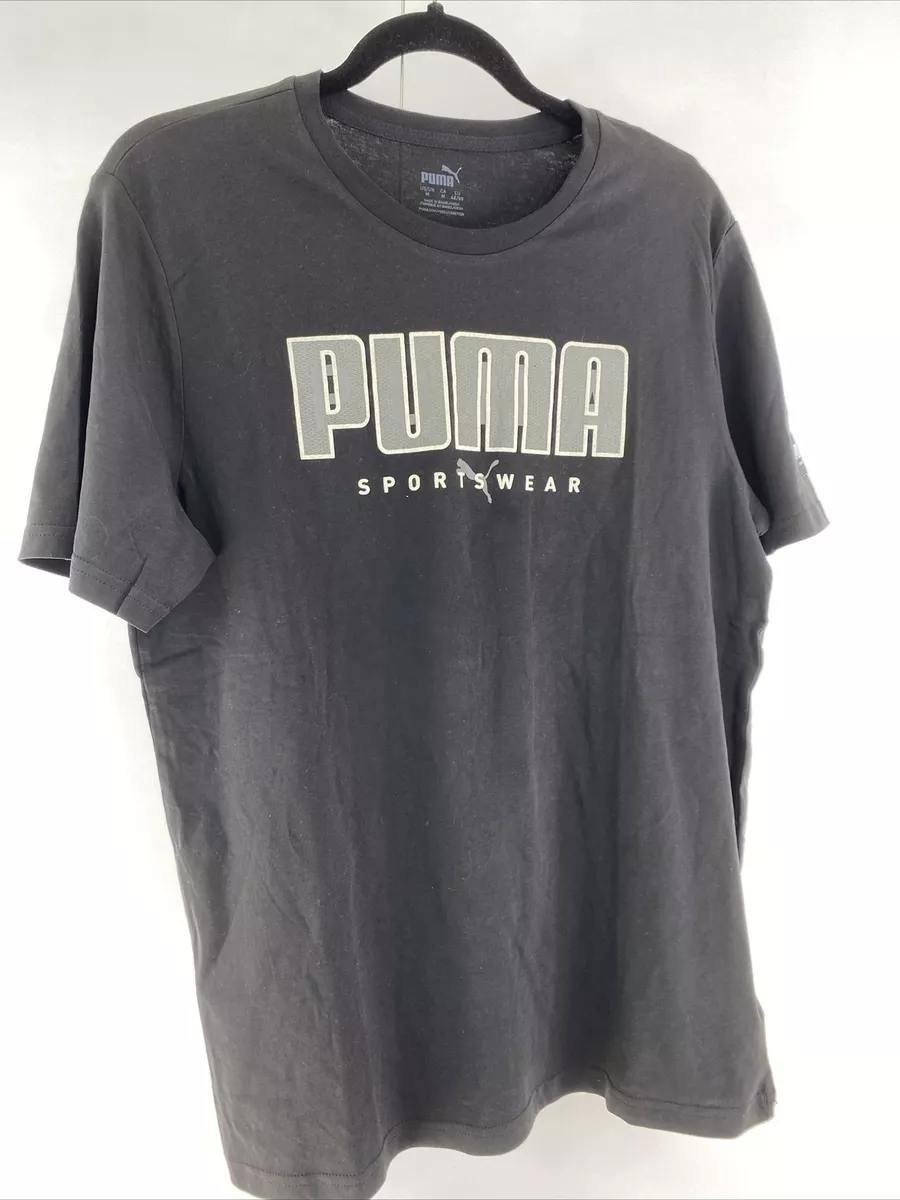 Mens Black Tshirt Sportswear With Shirt PUMA | cotton/elastane Tee eBay Logo