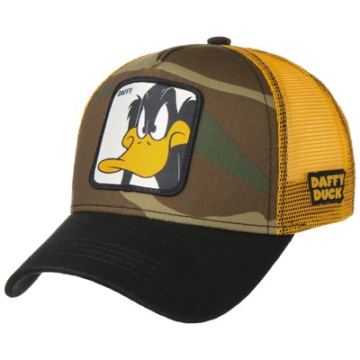 CAPSLAB Looney Tunes Daffy Trucker Cap Basecap Baseballcap Snapback Curved