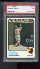1973 Topps #380 Johnny Bench Cincinnati Reds PSA 7 Graded Baseball Card MLB