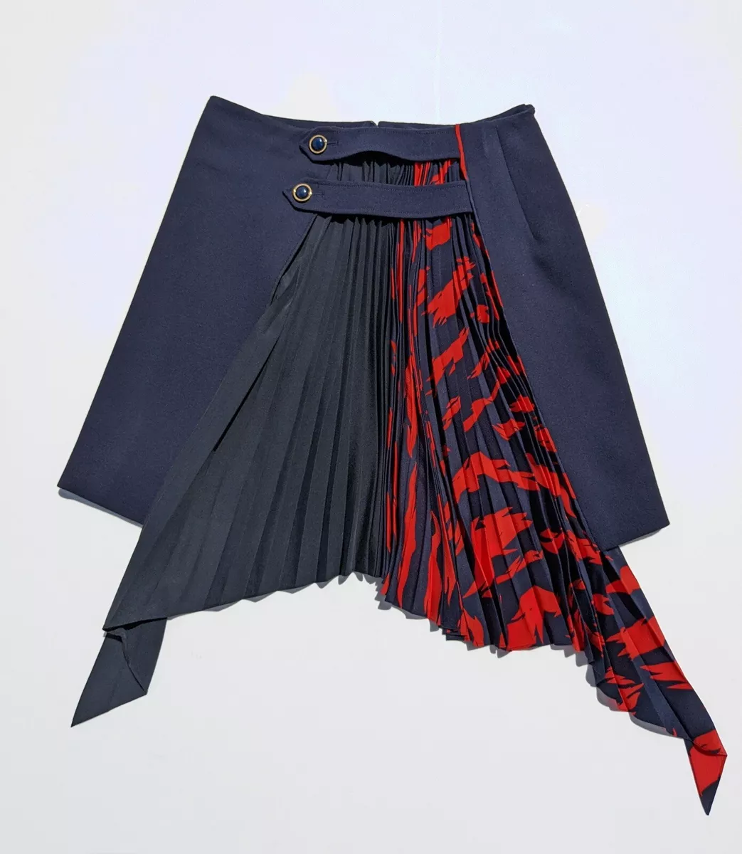 Givenchy blue pleated clearance skirt