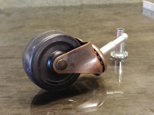 Rodamientos de bolas de cobre de 2"" rueda giratoria de goma negra de 1,5"" guardabarros de cobre - Imagen 8 de 9