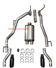 Catback Dual Exhaust Rear Exit  - MaxFlow Muffler Fits 09-24 Dodge Ram