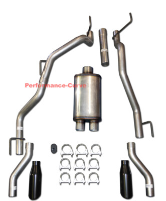 Catback Dual Exhaust Rear Exit  - MaxFlow Muffler Fits 09-24 Dodge Ram