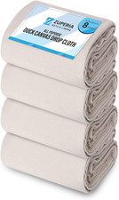 Canvas Drop Cloth 9X12 Feet, Pack of 4, Pure Cotton for Painting and Protection