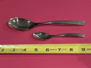 Rare Qatar Airways Inflight Flatware - 2pc Spoon Set - Premium Business Class