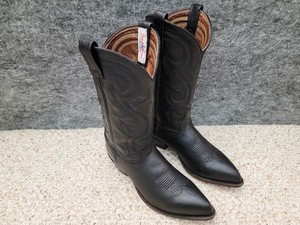 Batzuzhi hommes bottes Rock Western Cowboy pointu pointe en métal noir