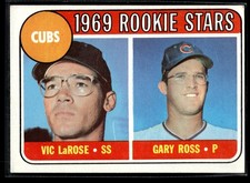 Cubs 1969 Rookie Stars Vic LaRose / Gary Ross 1969 Topps Card #404. rookie card picture