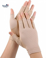 Women Sunblock-Fingerless Gloves Uv-Sun-Protection Driving Non-Slip Outdoor Glov