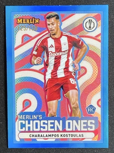 Charalampos Kostoulas 2024-25 Topps Merlin Merlin's Chosen Ones Blue RC /150
