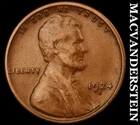 1924-S Lincoln Wheat Cent- Semi Key Better Date No Reserve #J5061