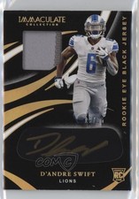 2020 Panini Immaculate Rookie Eye Black Jersey Gold 19/25 D'Andre Swift Auto 6fs