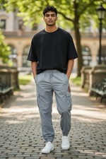 Wonder Nation Boys Elastic Waist Cargo Joggers Slate Grey XXL NWT 