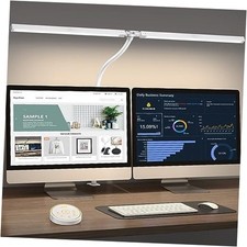 Led Desk Lamp for Office Home - Eye Caring Architect lamp with Clamp,Dual White