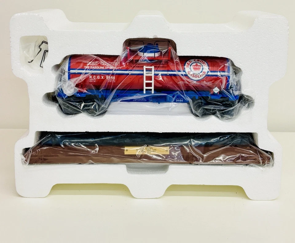 K-Line O Gauge Red Crown Gasoline Vintage Diecast Riveted Tank Car Bank LNIB - Image 4 of 4