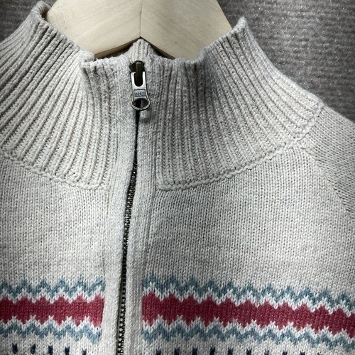 CrewCuts J Crew Sweater Kids Sz Lg (10/11) BeigeLong Sleeve Mock Neck 1/4 Zip - Picture 2 of 10