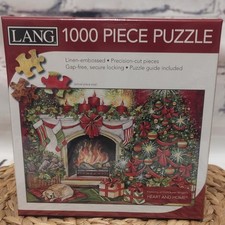 Lang 1000 pc Puzzle Christmas Theme Linen Embossed Art By Susan Winget NIB