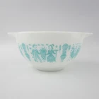 Vintage PYREX 441 Turquoise Amish Butterprint Cinderella Mixing Bowl 1 1/2 Pt