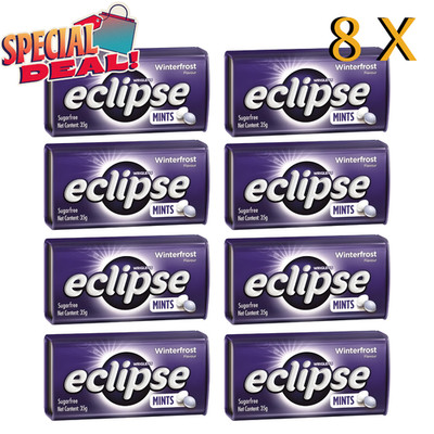 8 tins X Mints Wrigley's Eclipse Winter Frost Sugar free Candy Tin Fresh Breath