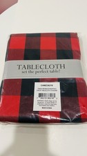 70 Inch Round cloth Fabric Plaid Buffalo Tabl...