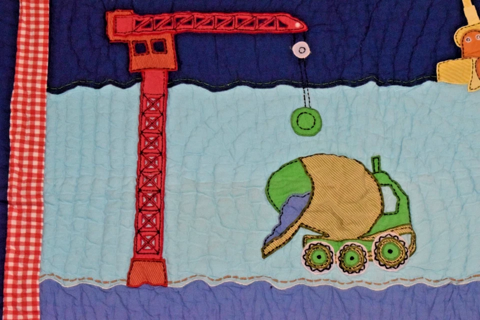 Manta de cuna vintage para niños pequeños pecas años 90 equipo de construcción edredón 49,5X35 pulgadas Foto 3 de 4