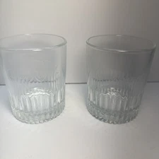Crown Royal Whiskey Lowball Glasses Embossed Barware (2)
