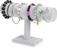 Armbandhalter T-FöRmig SchmuckstäNder Organizer Abnehmbar Grau 23,5 X 14 Cm