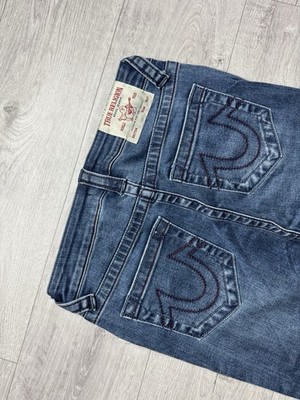 True Religion Vintage Denim Damen Jeans Blau 26 S Flared Bootcut Schlag Y2K Pash