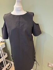 Girls on film little mistress size 14 shirt black cold shoulder shift dress new 