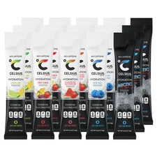 Celsius Hydration Sticks Variety Pack – 5 Flavors, 15 Total – Zero Sugar