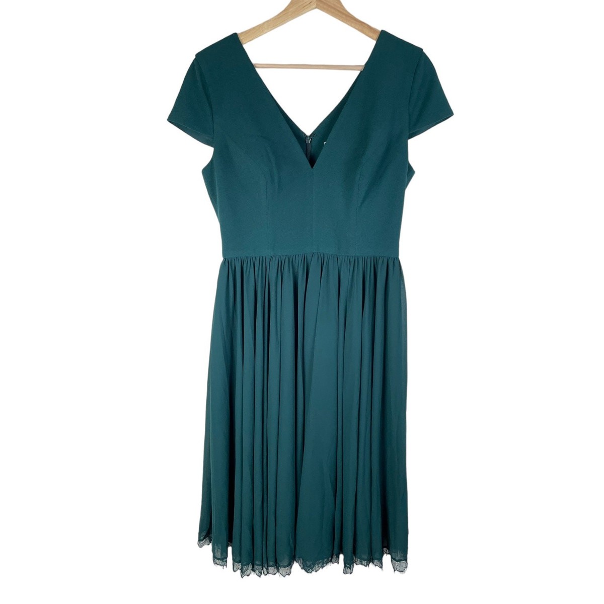 green emerald velvet dress Cora Chiffon Dress main image 0
