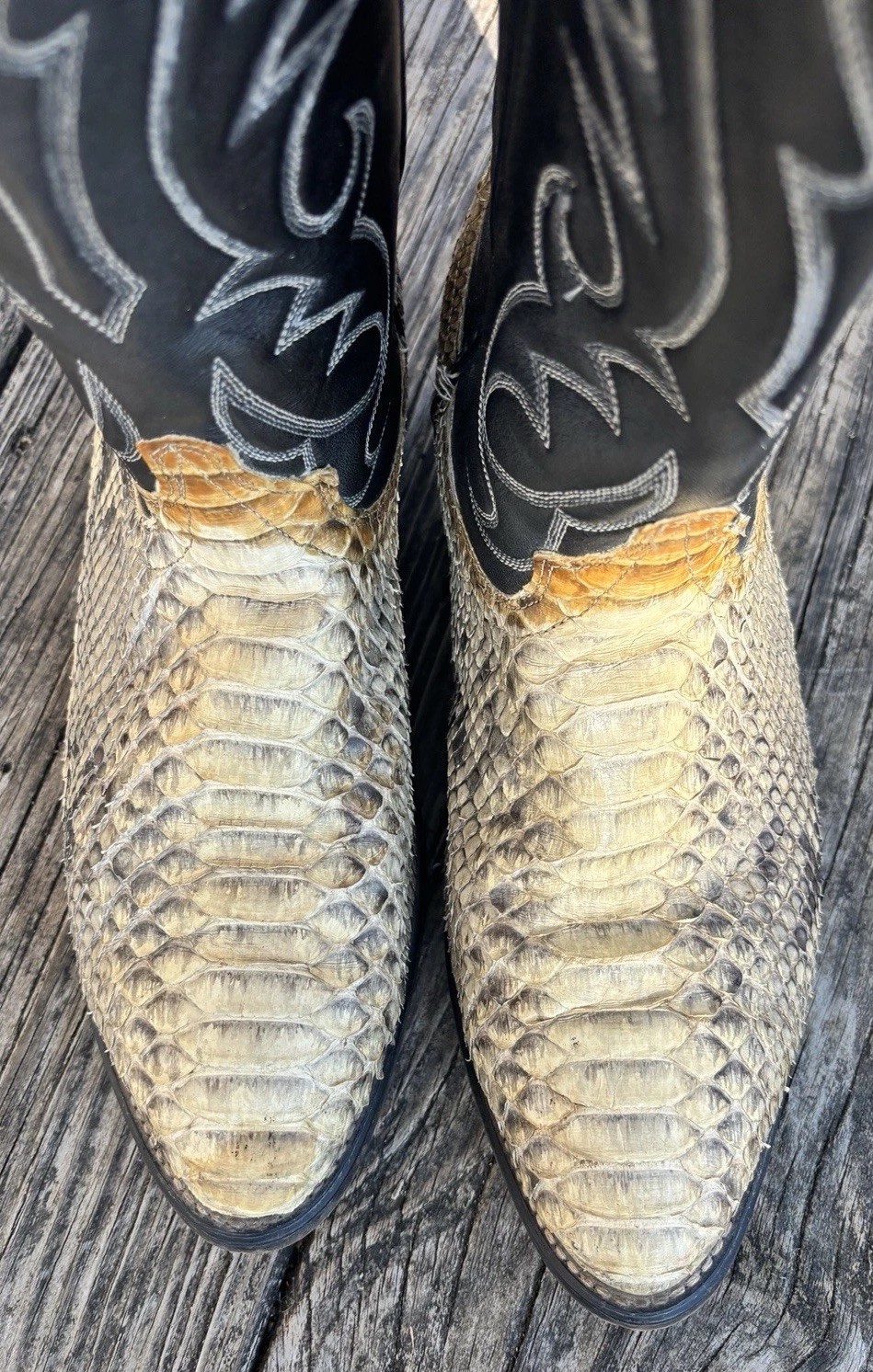 Laredo 6730 Mens 10EE Genuine Python Snakeskin Bo… - image 11