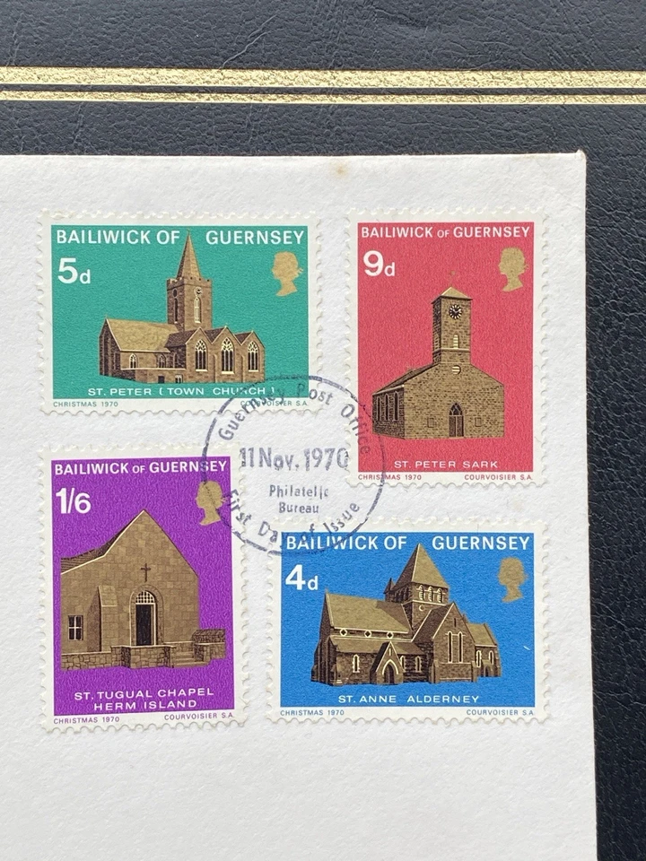 GUERNSEY ~ CHRISTMAS ISSUE (CHURCHES) FIRST DAY COVER ~ 11th NOV 1970 - Image 2 of 3