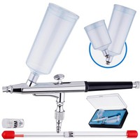 PräZisions-Modellbau-Airbrush DüSe 0,2 0,3 Mm Double Action Zwei BehäLter
