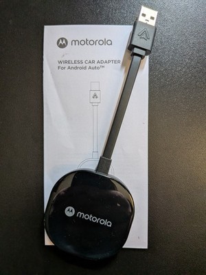 Motorola MA1 Wireless Car Adapter for Android Auto - Google Authorized, USB-A
