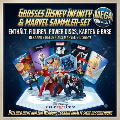 Disney Infinity Portal Set + Marvel Figuren (Iron Man, Black Widow, Venom, Thor)