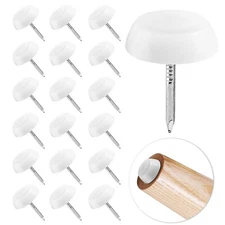 Waziaqoc 60PCS Nylon Furniture Sliders, White Nail On Furniture Glides Slider...